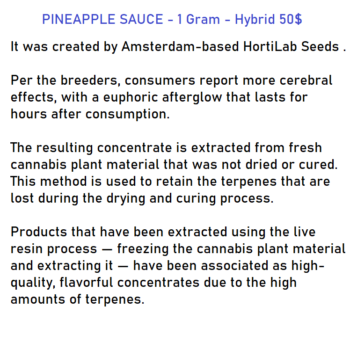 pineapple sauce descrip